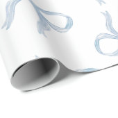 Cadeau Papier à enveloppement simple bleu (Coin rond)