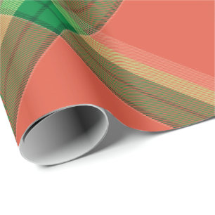 Cadeau Papier à enveloppement Tartan de pastèque