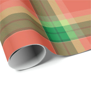 Cadeau Papier à enveloppement Tartan de pastèque