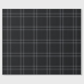 Cadeau Papier à enveloppement Tartan plaqué noir (Plat)