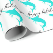Cadeau Papier à enveloppement Turquoise de Marlin (Coin rond)