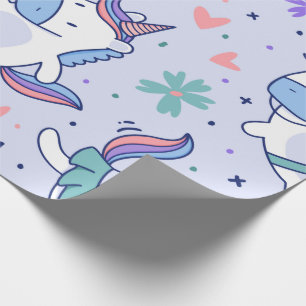Cadeau Papier à enveloppement Unicorne Cute Kawaii