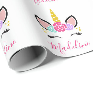 Cadeau Papier à enveloppement Unicorne Magique