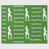 Cadeau Papier à enveloppement vert dame (Plat)