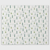 Cadeau Papier à enveloppement vert de l'arbre de Noël (Plat)