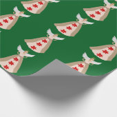 Cadeau Papier à enveloppement vert de Noël Angel (Coin)