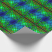 Cadeau Papier à enveloppement vert et bleu (Coin)