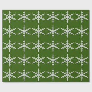 Cadeau Papier à enveloppement vert Snowflake