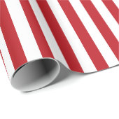 Cadeau Papier à enveloppement vintage rouge et blanc (Coin rond)
