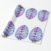 Cadeau Papier à enveloppement violet Pinecones (Déroulé)