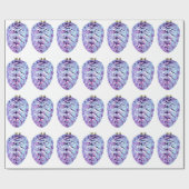 Cadeau Papier à enveloppement violet Pinecones (Plat)