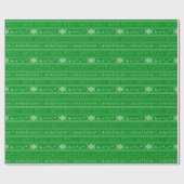 Cadeau Papier à enveloppement Yule vert (Plat)