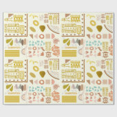 Cadeau Papier à envelopper 30 po x 6 pi Boho antique (Plat)