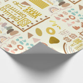 Cadeau Papier à envelopper 30 po x 6 pi Boho antique (Coin)