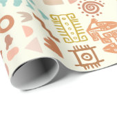 Cadeau Papier à envelopper 30 po x 6 pi Boho antique (Coin rond)