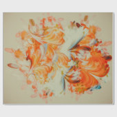 Cadeau Papier à envelopper à la crème orange (Plat)