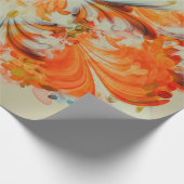 Cadeau Papier à envelopper à la crème orange (Coin)