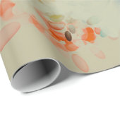 Cadeau Papier à envelopper à la crème orange (Coin rond)