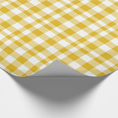 Cadeau Papier à envelopper à plaid jaune (Coin)