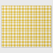 Cadeau Papier à envelopper à plaid jaune (Plat)