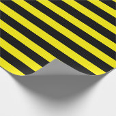 Cadeau Papier à envelopper à rayures jaune et noire (Coin)