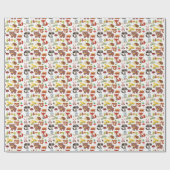 Cadeau Papier à envelopper - Animaux forestiers (Plat)