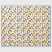 Cadeau Papier à envelopper - Animaux forestiers 2 (Plat)