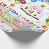Cadeau Papier à envelopper Anniversaire (Coin)