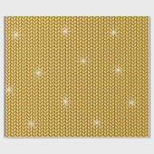 Cadeau papier à envelopper arrière - plan tricot or (Plat)