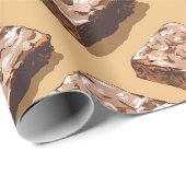 Cadeau Papier à envelopper au chocolat Brownies (Coin rond)