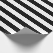 Cadeau Papier à envelopper avec bandes noires et blanches (Coin)
