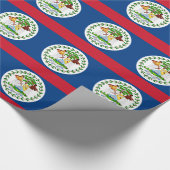 Cadeau Papier à envelopper avec Drapeau de Belize (Coin)