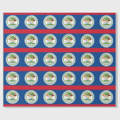 Cadeau Papier à envelopper avec Drapeau de Belize (Plat)