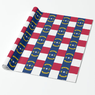 Cadeau Papier à envelopper avec Drapeau de Caroline du No