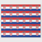 Cadeau Papier à envelopper avec Drapeau de Croatie (Plat)