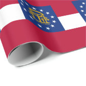 Cadeau Papier à envelopper avec Drapeau de Géorgie (Coin rond)