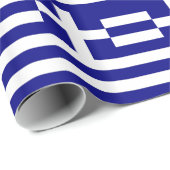 Cadeau Papier à envelopper avec Drapeau de Grèce (Coin rond)