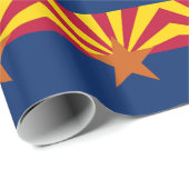 Cadeau Papier à envelopper avec Drapeau de l'Arizona (Coin rond)