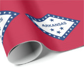 Cadeau Papier à envelopper avec Drapeau de l'Arkansas (Coin rond)