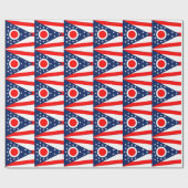 Cadeau Papier à envelopper avec Drapeau de l'Ohio (Plat)