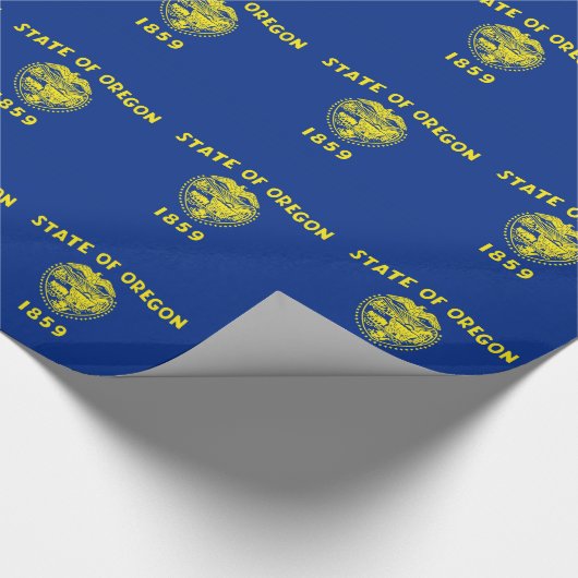 Cadeau Papier à envelopper avec Drapeau de l'Oregon (Coin)