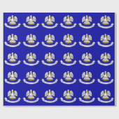 Cadeau Papier à envelopper avec Drapeau de Louisiane (Plat)