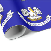 Cadeau Papier à envelopper avec Drapeau de Louisiane (Coin rond)