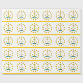 Cadeau Papier à envelopper avec drapeau de Rhode Island (Plat)