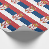 Cadeau Papier à envelopper avec Drapeau de Serbie (Coin)