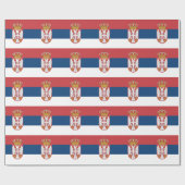 Cadeau Papier à envelopper avec Drapeau de Serbie (Plat)