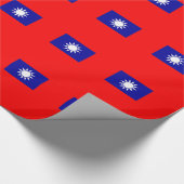 Cadeau Papier à envelopper avec Drapeau de Taïwan (Coin)