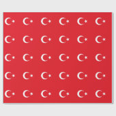 Cadeau Papier à envelopper avec Drapeau de Turquie (Plat)