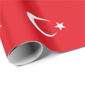 Cadeau Papier à envelopper avec Drapeau de Turquie (Coin rond)