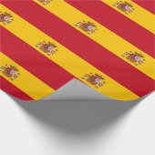 Cadeau Papier à envelopper avec Drapeau d'Espagne (Coin)